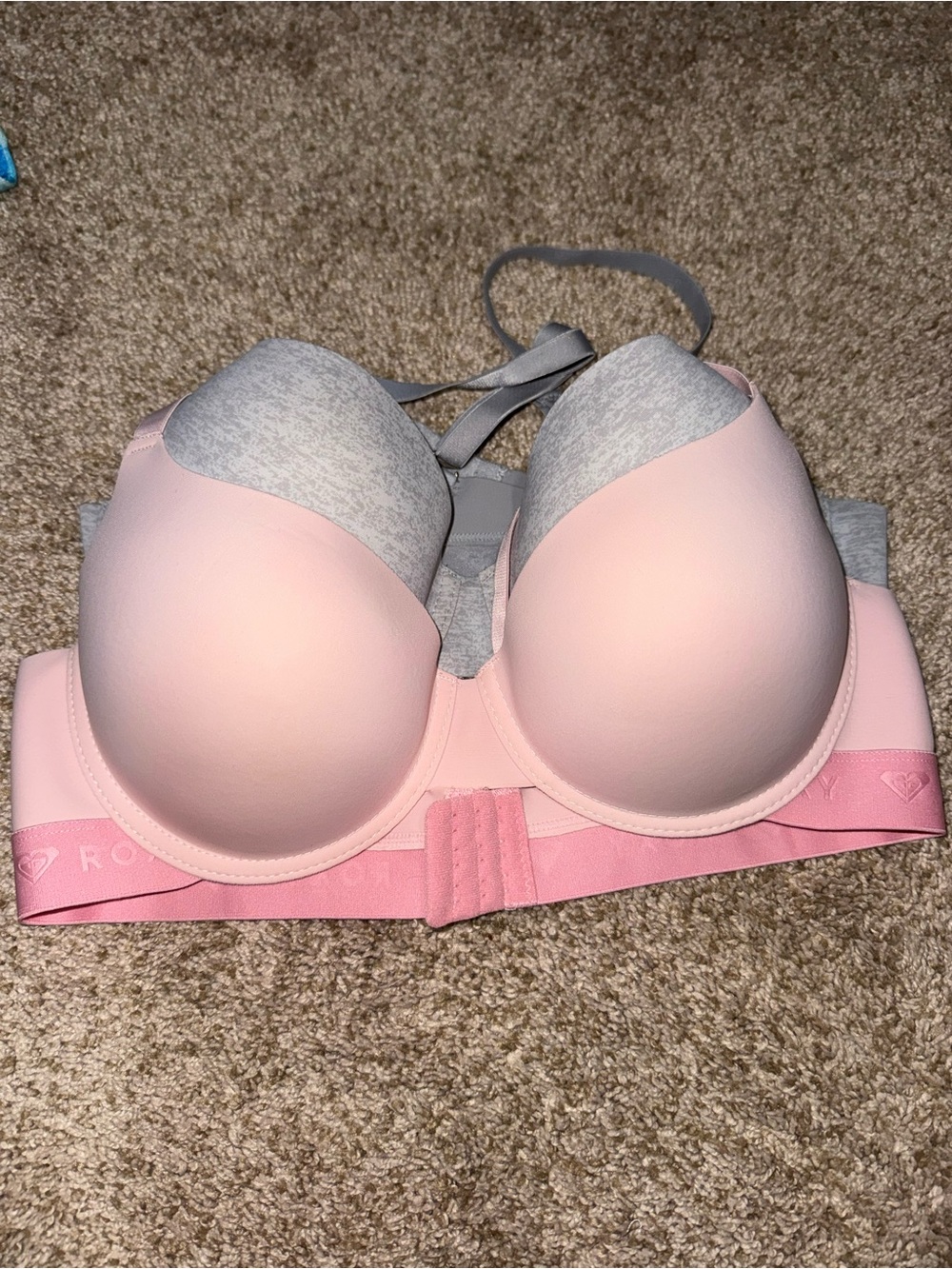 Roxy Light Pink and Grey Bras